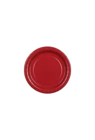 PartyDeco Talerzyki papierowe ciemny czerwony 18cm