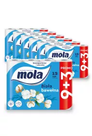 Mola Papier toaletowy Classic White 2-warstwowy zestaw 6 x 12 szt.