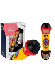 LeanToys Mikrofon nagrywaj�cy ��to- czarny