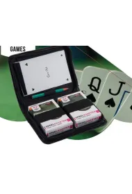 Komplet 2 talii kart w etui z notesem i o��wkiem