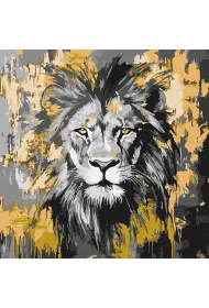 Ideyka Malowanie po numerach - Z�oty lew metal 40x40cm