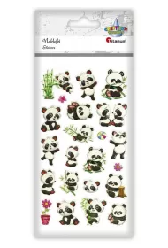 Titanum Naklejki wypuk�e misie panda mix 22 szt.