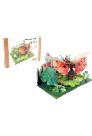 Puzzle drewniane 3D Biedronka w kwiatach Pro Kids