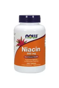 Now Foods Witamina B3 - Niacyna (Niacin) 500 mg Suplement diety 250 tab.