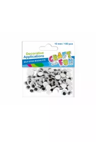 Craft with Fun Ozdoby dekoracyjne samoprzylepne Oczy 383655 10mm