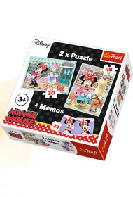 Puzzle 2w1 30+48 el. Hobby Minnie + memos 90605 Trefl