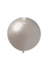 Godan Balon kula metaliczna srebrna 80cm