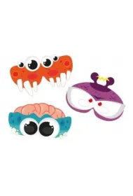 Arpex Ozdoba Hallowen Maska papierowa Monster 3 szt.