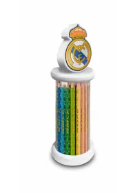 KIDS EUROSWAN Zestaw kredek Real Madryt z toperem 3D RM00009