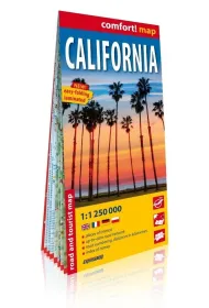 California road and tourist map 1:1 250 000 (ANG) laminat 2025