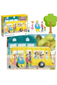 Puzzle 60 el. Bustle near the bus Dodo