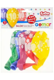 Godan Balony Premium Hel z nadrukiem 10 13" 5 szt.