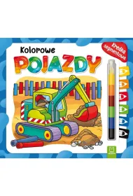 Kolorowe pojazdy. Kredka segmentowa