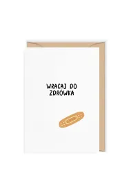 Karnet uniwersalny �yczeniami powrotu do zdrowia