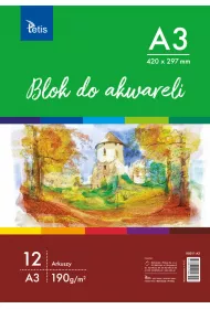 Tetis Blok do akwareli A3 12 kartek