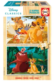 Puzzle drewniane 2x25 Kr�l Lew 112757 Educa