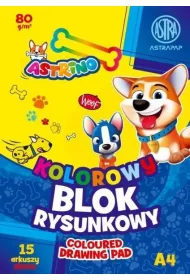 Astra Blok kolorowy barwiony A4 Astrino 80g 10 szt.
