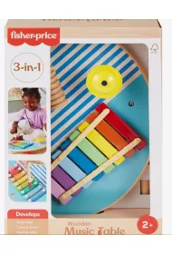 Fisher-Price Drewniany muzyczny stoliczek HXT91 MATTEL
