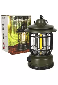Lampa ogrodowa kempingowa na biwak z uchwytem piknik akumulatorowa USB