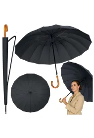 Parasol automatyczny z pokrowcem czarny 115cm
