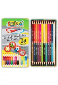 Penmate Kolori Premium Kredki owkowe trjktne dwustronne 24 kolorw 12 szt.