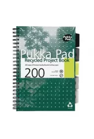 Pukka Project Book Recycled A4 zielony linia 100 kartek 3 szt.