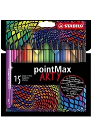 Cienkopisy Stabilo pointMax Arty, 15 kolor�w