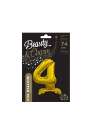 Godan Balon foliowy B&C Cyfra stoj�ca 4 BC-ASZ4 z�ota 74cm