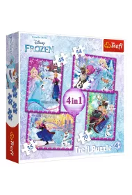 Puzzle 4w1 35+48+54+70 el. Zimowe szale�stwo Frozen 34294 Trefl