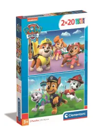 Puzzle 2x20 el. SuperColor. Paw Patrol Clementoni