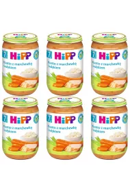 Hipp Risotto z marchewk i indykiem po 7. miesicu zestaw 6 x 220 g Bio