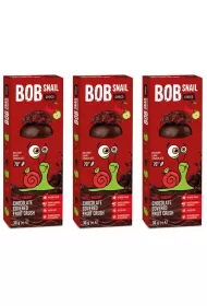 Bob Snail Przekska jabkowo-winiowa w ciemnej czekoladzie Zestaw 3 x 30 g