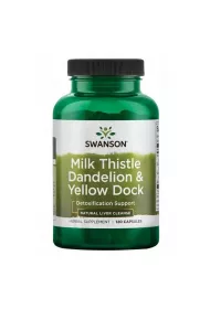 Swanson Milk Thistle Dandelion & Yellow Dock Suplement diety 120 kaps.