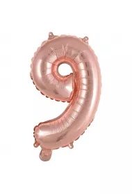 Amscan Balon foliowy mini cyfra 9 rowe zoto 30x40cm
