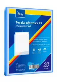 Tetis Teczka ofertowa PP 20 koszulek. A4 niebieska