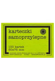 Ziemia Obiecana Karteczki samoprzylepne fluo zielone 50x75 mm