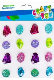 Craft with Fun Ozdoba dekoracyjna samoprzylepne kryszta�ki szlachetne 16 szt.