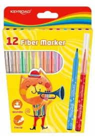 Keyroad Flamastry Fiber Marker 12 szt.