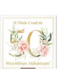 Art Nuvo Karnet kwadrat 50 urodziny damskie CK-03