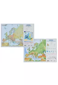 Mapa Europy A2 Dwustronna laminowana