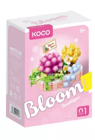 Klocki KOCO sukulenty w r�owej donicy 249 element�w