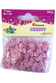 Titanum Cekiny okr�g�e r�owe 7mm 10g.(Co7/1018)