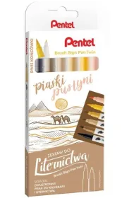 Zestaw do liternictwa 6szt, Piaski Pustyni Pentel