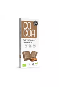 Cocoa Tabliczka z cynamonem cejloskim 60% mniej cukru 40 g Bio