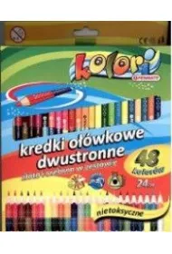 Penmate Kolori Premium Kredki o��wkowe tr�jk�tne dwustronne 48 kolor�w 24 szt.