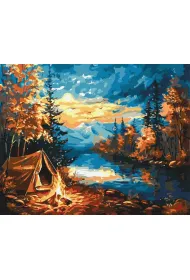 Ideyka Malowanie po numerach - Noc w lesie 40x50cm
