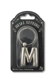 If Silver Letter Keyring - brelok do kluczy litera M