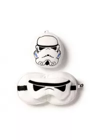 Pluszowa poduszka podrna z opask na oczy Relaxeazzz - Star Wars Stormtrooper