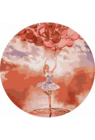 Twoje Hobby Malowanie po numerach okr�g�e - Balerina w ob�oku czu�o�ci 40cm