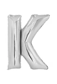 Amscan Balon foliowy litera K srebrna 63.5x86cm